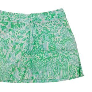 Lilly Pulitzer green floral mini skirt